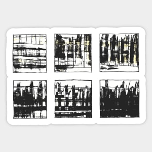 Liminal Space in Monocrome through 6 windows Sticker